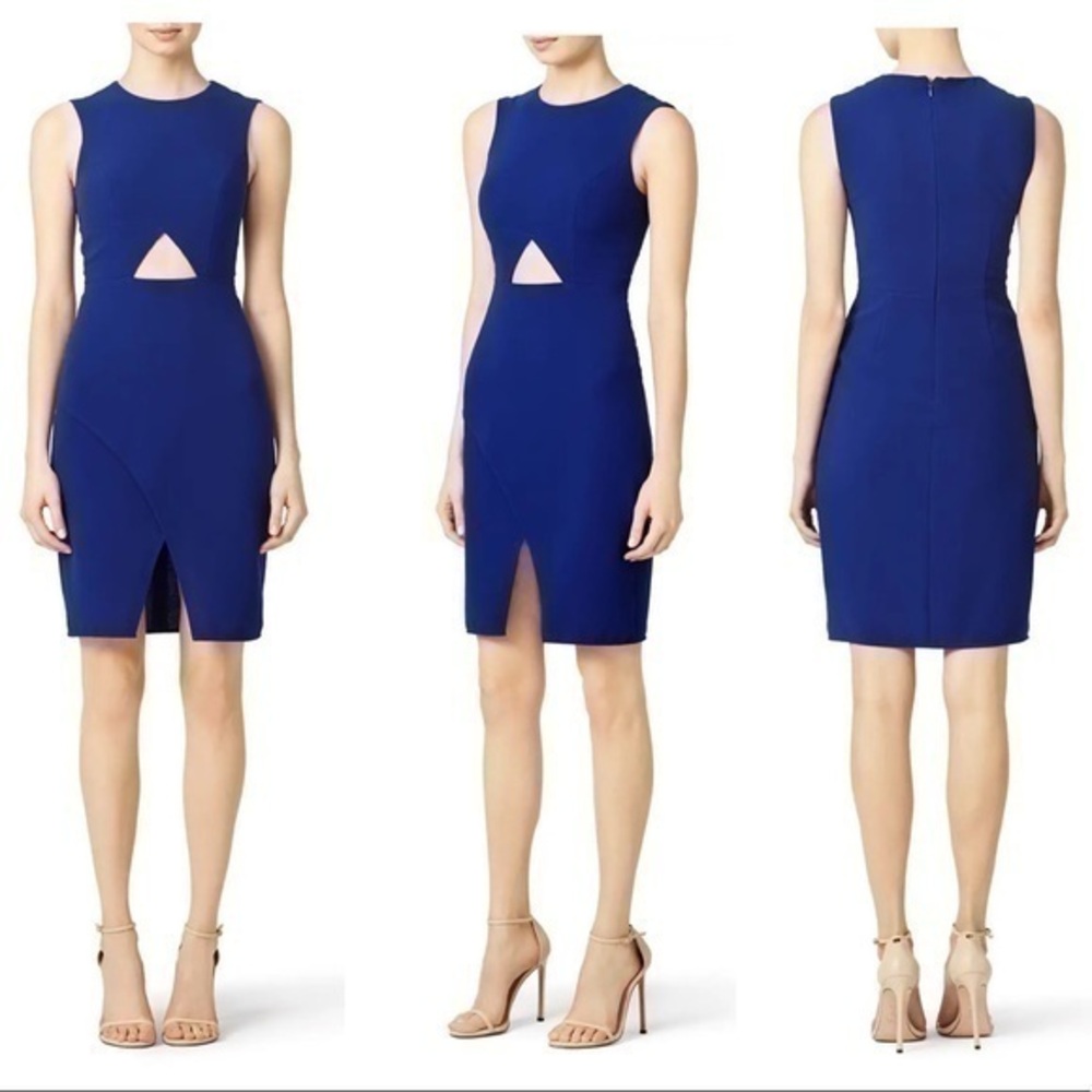 BCBGMaxazria Annabelle Deep Royal Blue cutout sheath dress II6